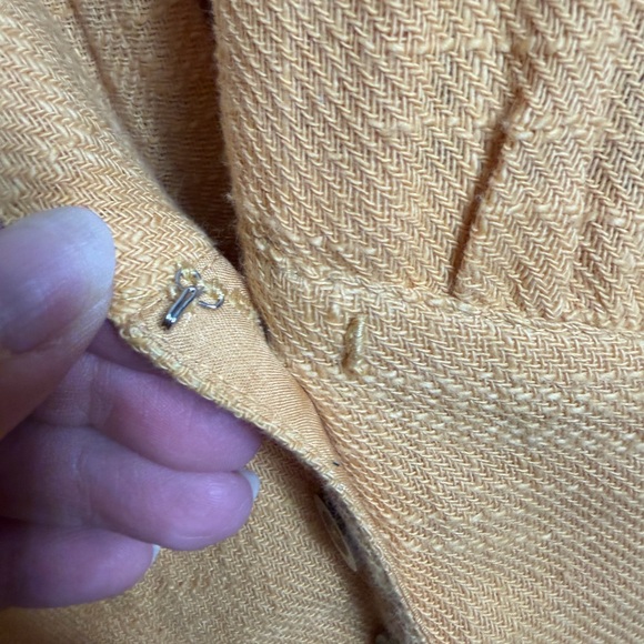 Free People Love My Life Mustard Yellow Button Front Midi Dress Boho XL - Picture 3 of 9